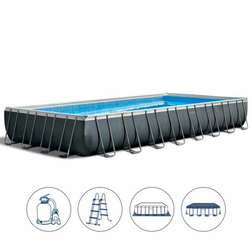 INTEX XTR New Liner Ultra Frame Large Rectangular Pool 32ft X 16ft X 52in