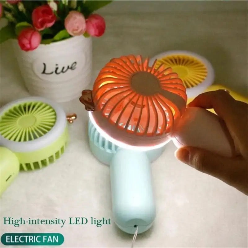 2IN1 CUTE MINI FAN + LED LIGHT