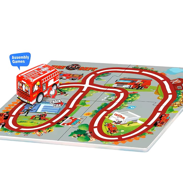 puzzle track car play set early educational 2 in 1 assembly truck games puzzle kids car track