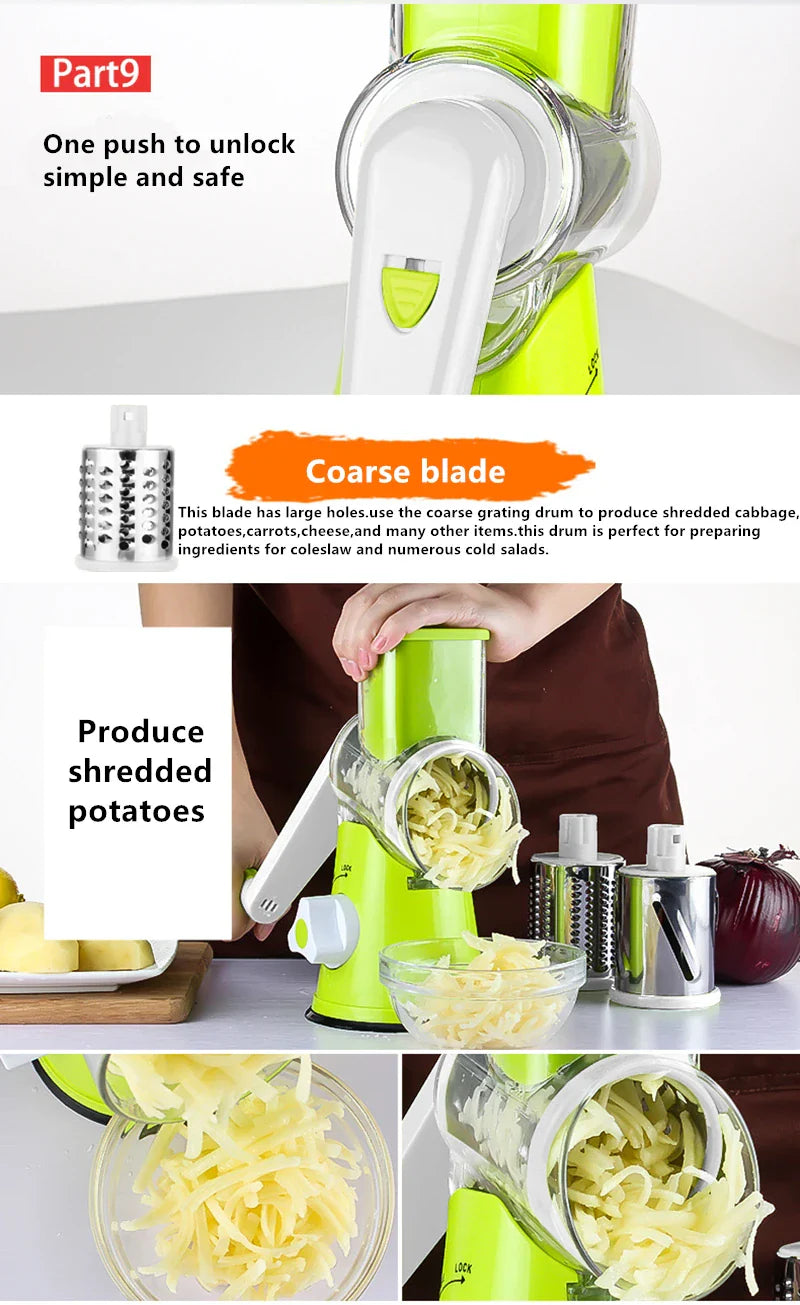 Trendy Spot™ 3in1 Multifunctional Roller Vegetable Cutter