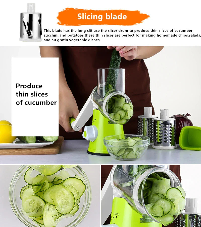 Trendy Spot™ 3in1 Multifunctional Roller Vegetable Cutter