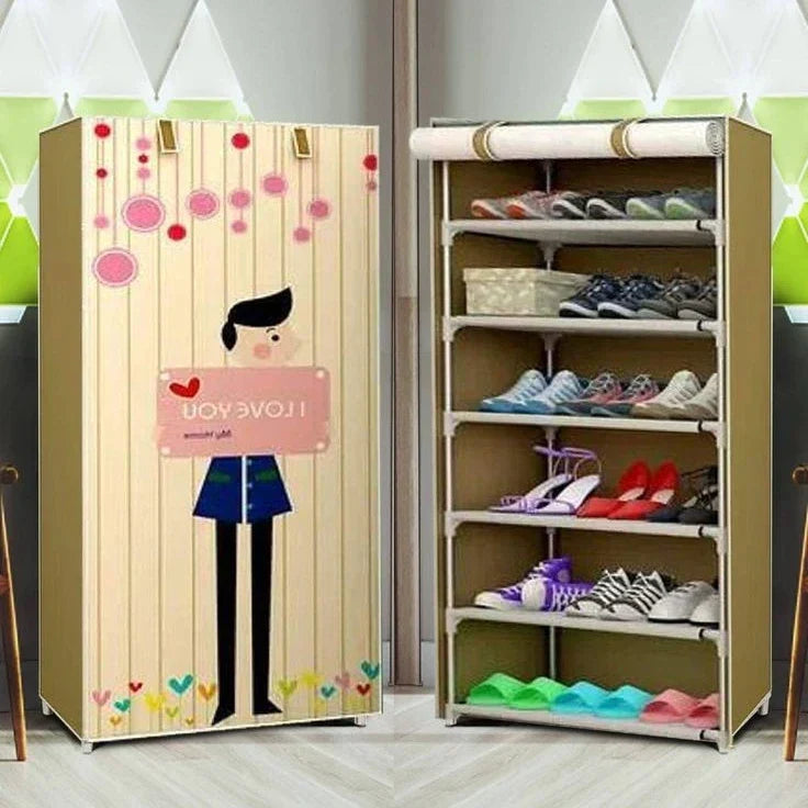 7X LAYERS PRINTED SHOE RACK