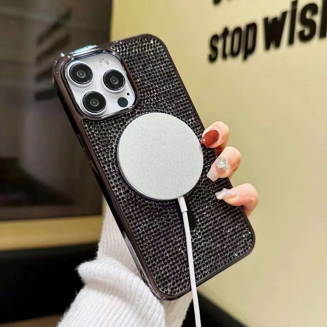 Glitter Diamond Wireless Charging Magnetic Mag-Safe Case