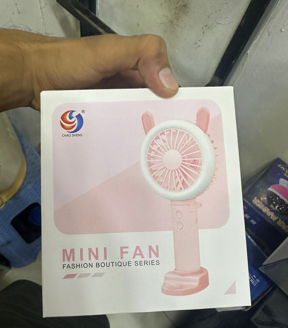 LED Foldable Fan With Mobile Stand