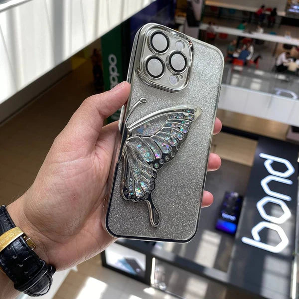 Shimmery Butterfly Glitter Case