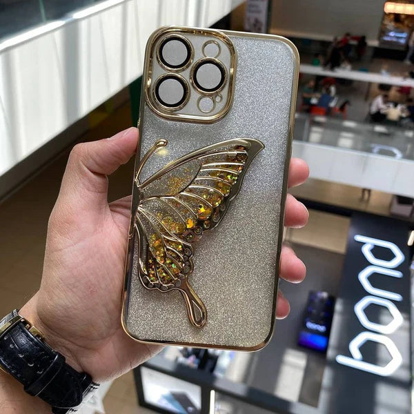 Shimmery Butterfly Glitter Case