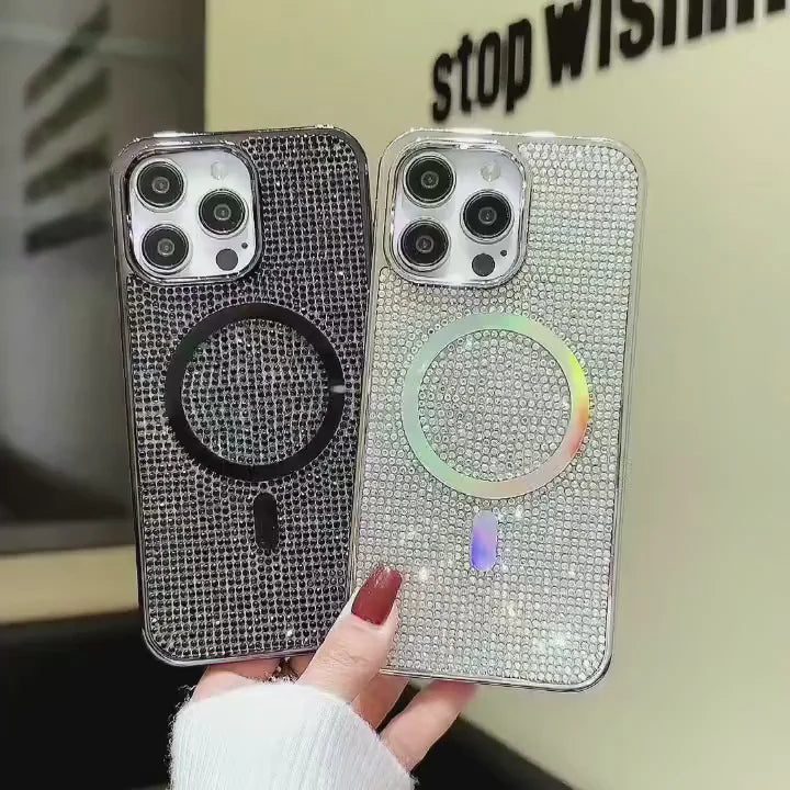 Glitter Diamond Wireless Charging Magnetic Mag-Safe Case